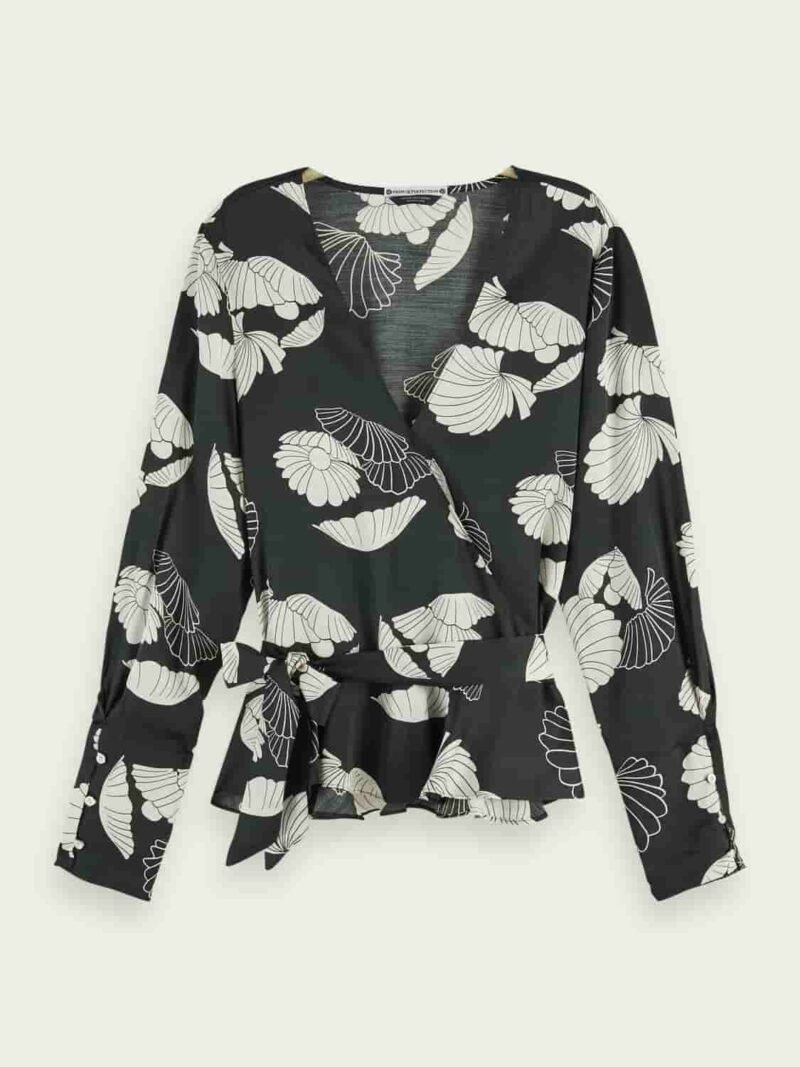 Silky Pinted Short Sleeve Top - Image 3